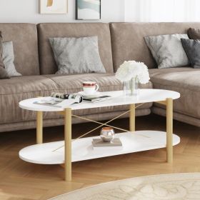 Coffee Table White Engineered Wood Medium Coffee Table