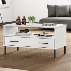 Coffee Table White Solid Pine Wood Coffee Table Rectangular