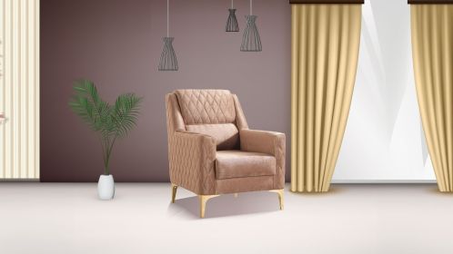 Luna Modern Style Chair in Copper