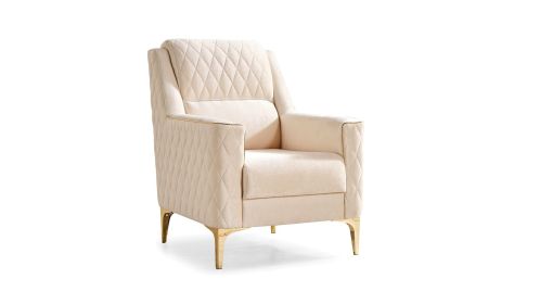 Luna Modern Style Chair in Ivory