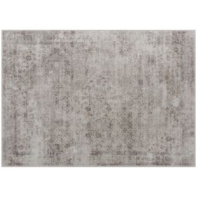 Machine Washable Area Rug 4x6, Non-Slip Traditional Floor Carpet for Living Room, Bedroom, Light Mixed-Brown