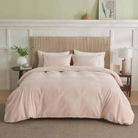 Serta Simply Clean Pleated Duvet cover Queen (Color: Pink, size: queen)