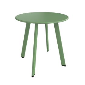 18'' Round End Table with Square Feet (Color: Sage Green)