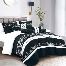 Euzebia 7 Pieces Comforter Set (size: queen)